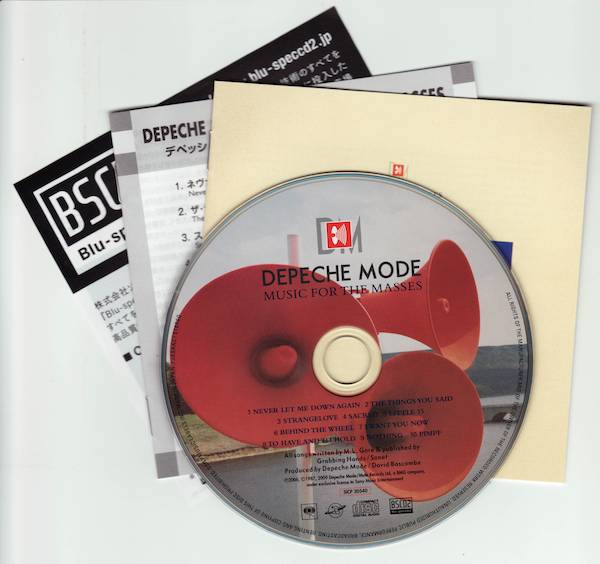 CD & Japanese and English Booklets, Depeche Mode - Music For The Masses